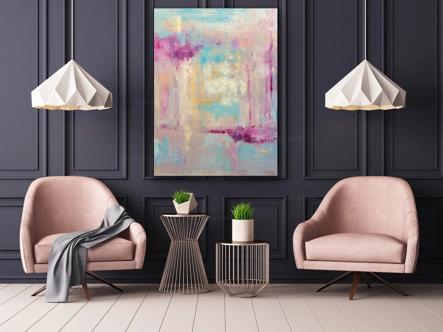 Abstract Aesthetic Art Oil Painting Love Squared Max Savaiko Art