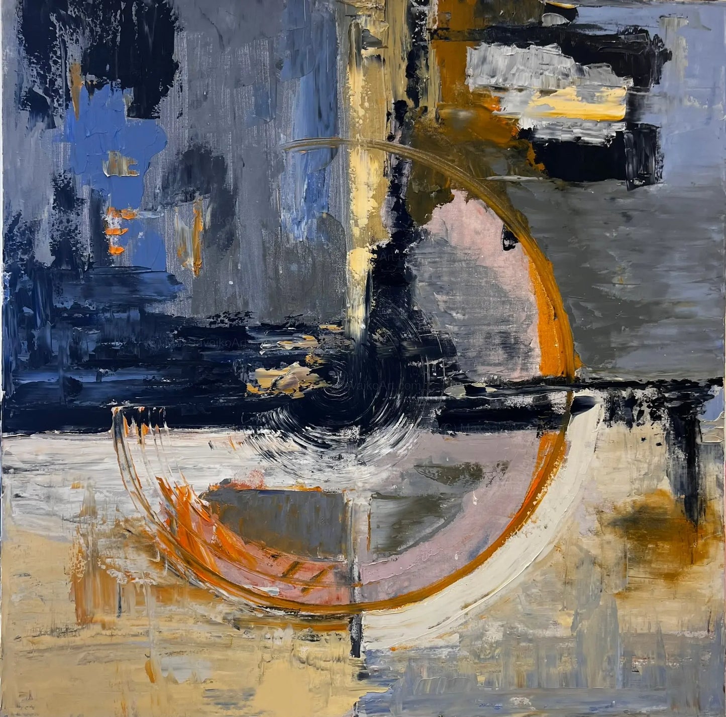 Abstract Art Peace Compass Max Savaiko Art Gallery