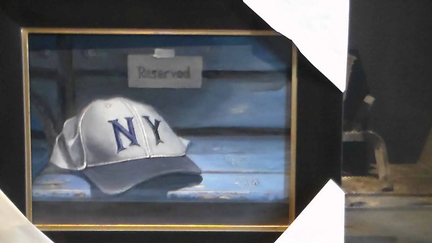Baseball Painting - Vintage New York Yankees Hat Max Savaiko Art