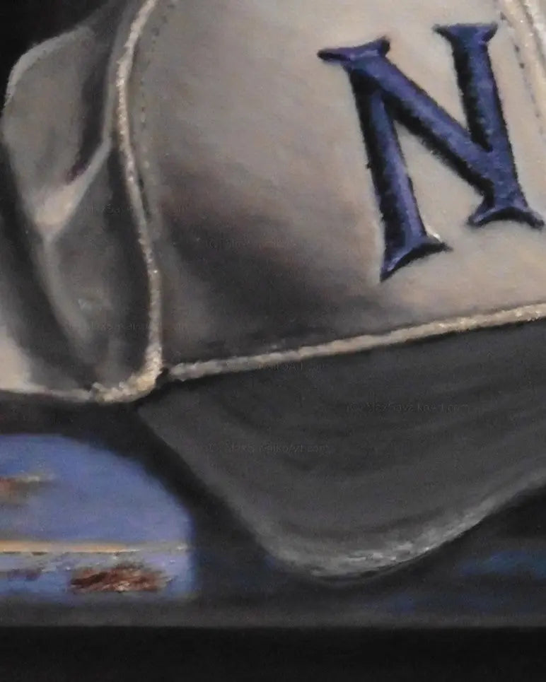 Baseball Painting - Vintage New York Yankees Hat Max Savaiko Art