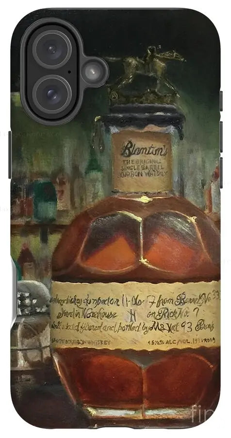 Bourbon iPhone Case Blanton's at the Bar - Max Savaiko Art Gallery