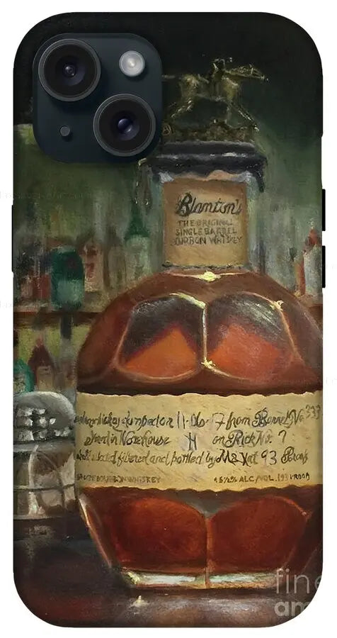 Bourbon iPhone Case Blanton's at the Bar - Max Savaiko Art Gallery