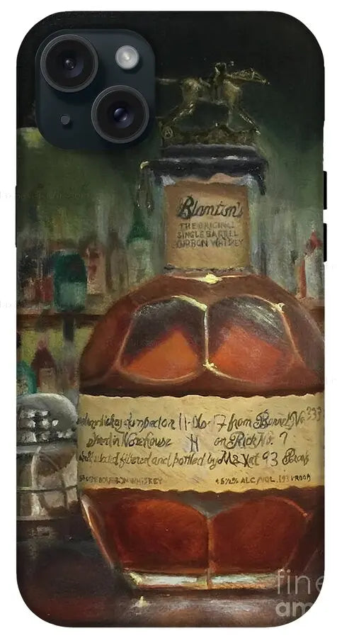 Bourbon iPhone Case Blanton's at the Bar - Max Savaiko Art Gallery