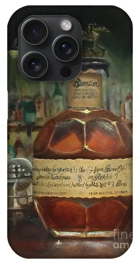 Bourbon iPhone Case Blanton's at the Bar - Max Savaiko Art Gallery