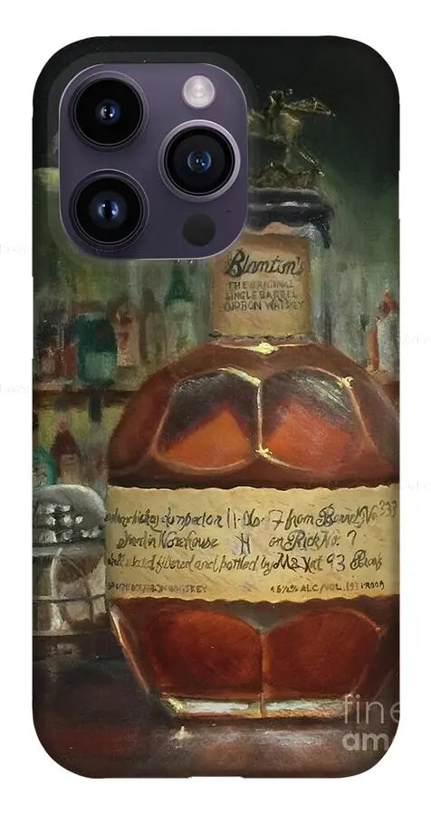 Bourbon iPhone Case Blanton's at the Bar - Max Savaiko Art Gallery