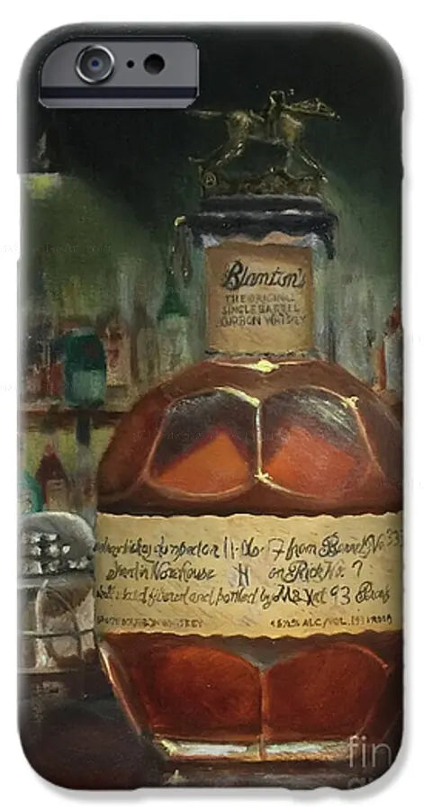 Bourbon iPhone Case Blanton's at the Bar - Max Savaiko Art Gallery