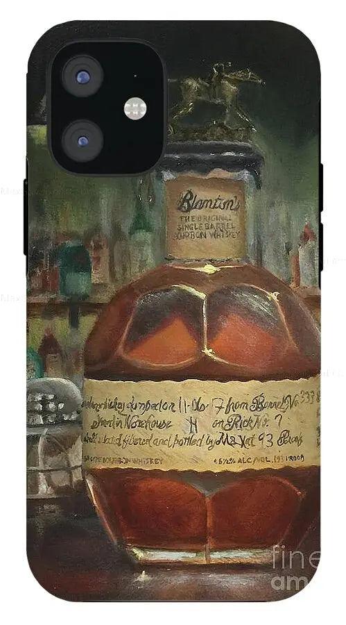 Bourbon iPhone Case Blanton's at the Bar - Max Savaiko Art Gallery