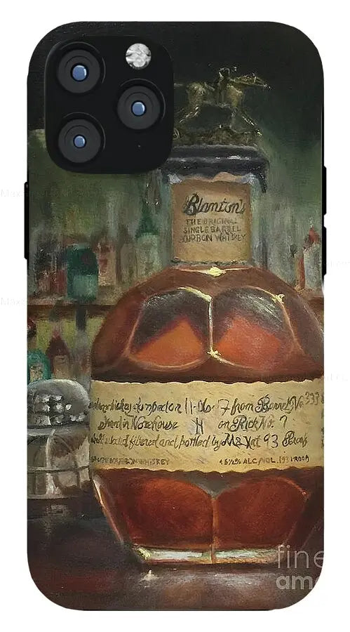 Bourbon iPhone Case Blanton's at the Bar - Max Savaiko Art Gallery