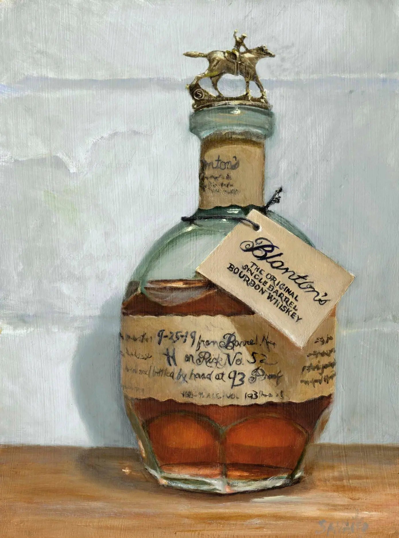 Bourbon Art - Blantons Letters S Artwork Max Savaiko Art