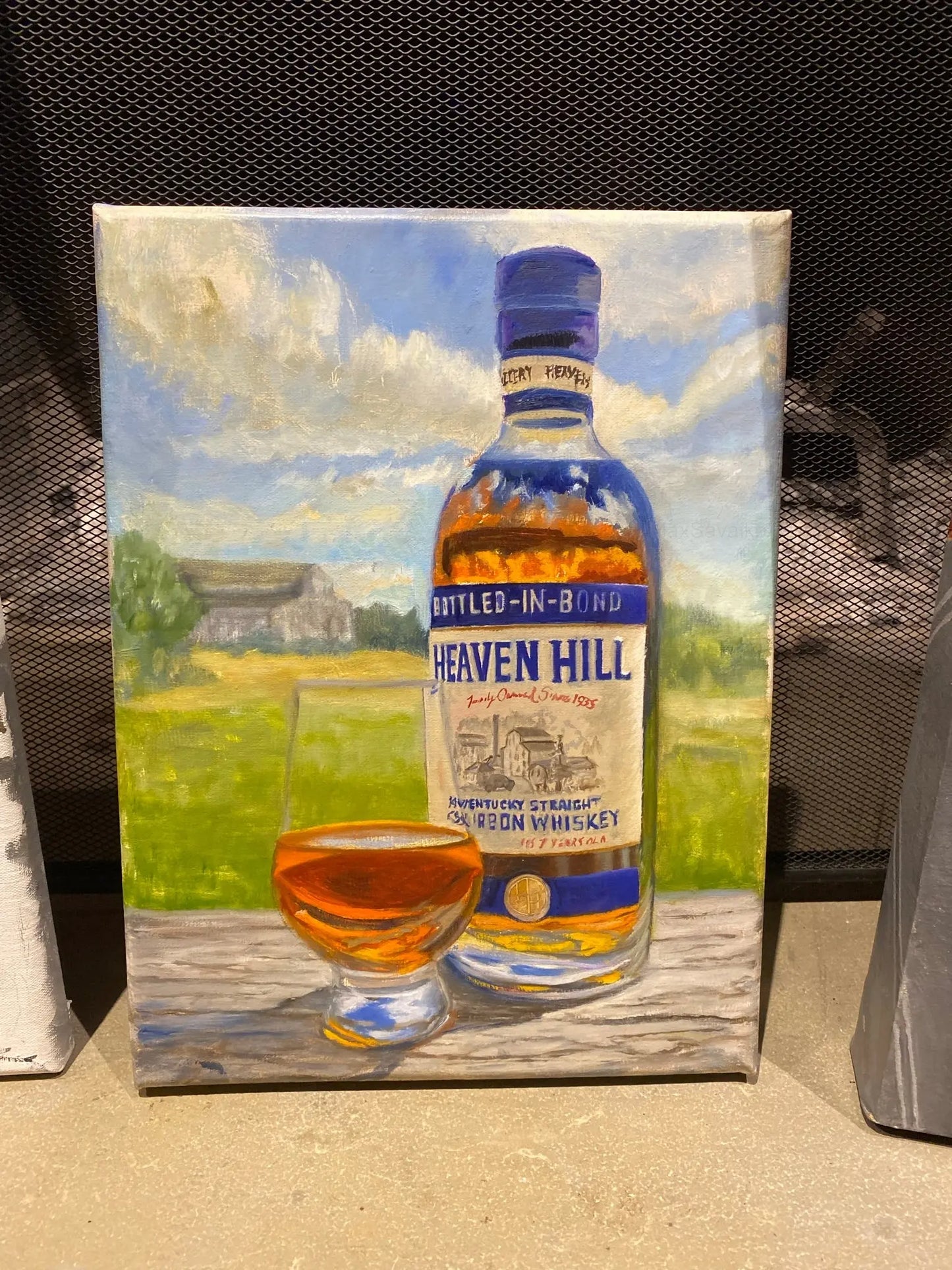 Bourbon Art Painting Heavens Hill Distillery bourbon whiskey Max Savaiko Art