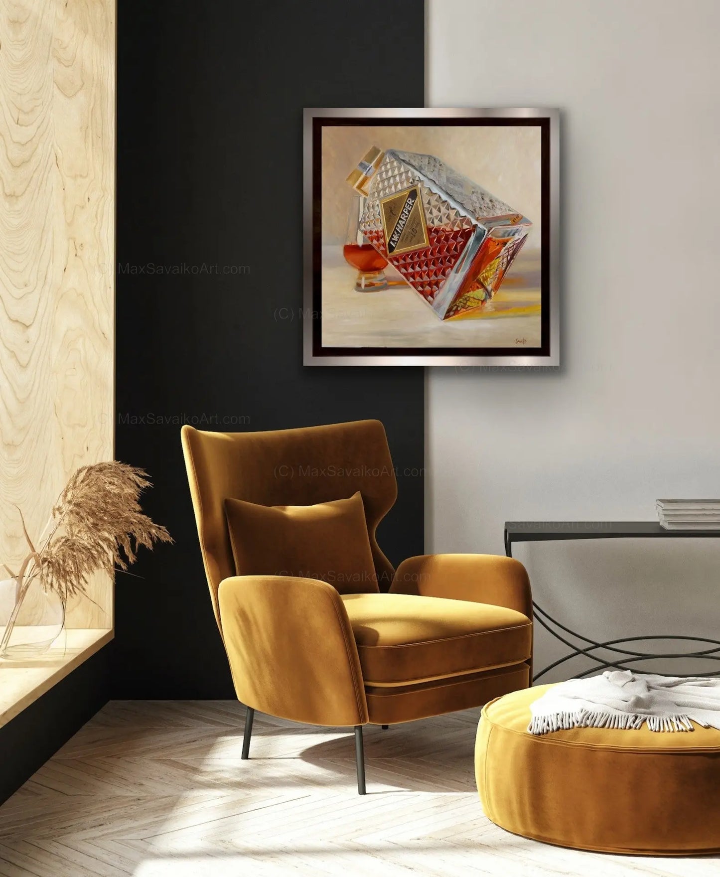 Bourbon Art Painting IW Harper 15 Bourbon Bottoms Up Max Savaiko Art
