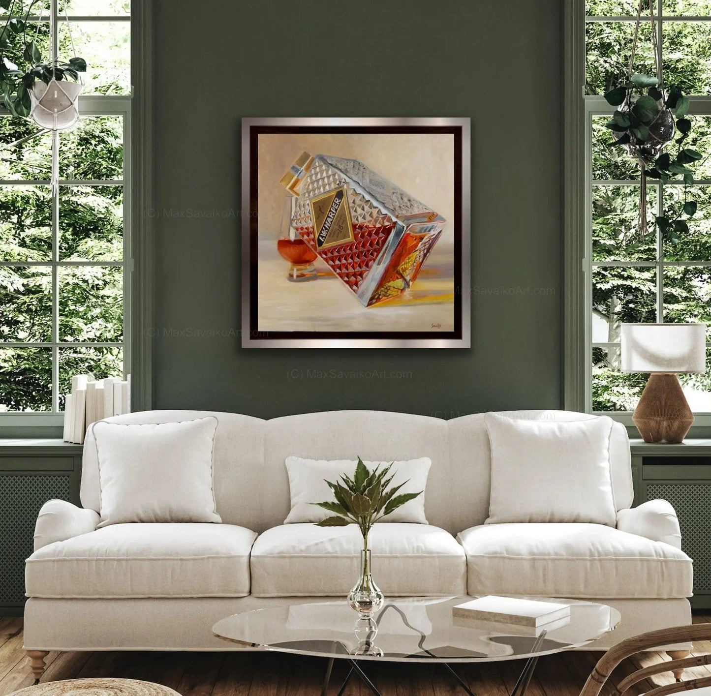 Bourbon Art Painting IW Harper 15 Bourbon Bottoms Up Max Savaiko Art