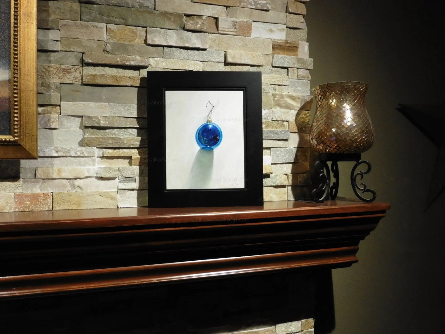 Christmas Ball Art It feels like Santa Was Here oil painting Max Savaiko Art
