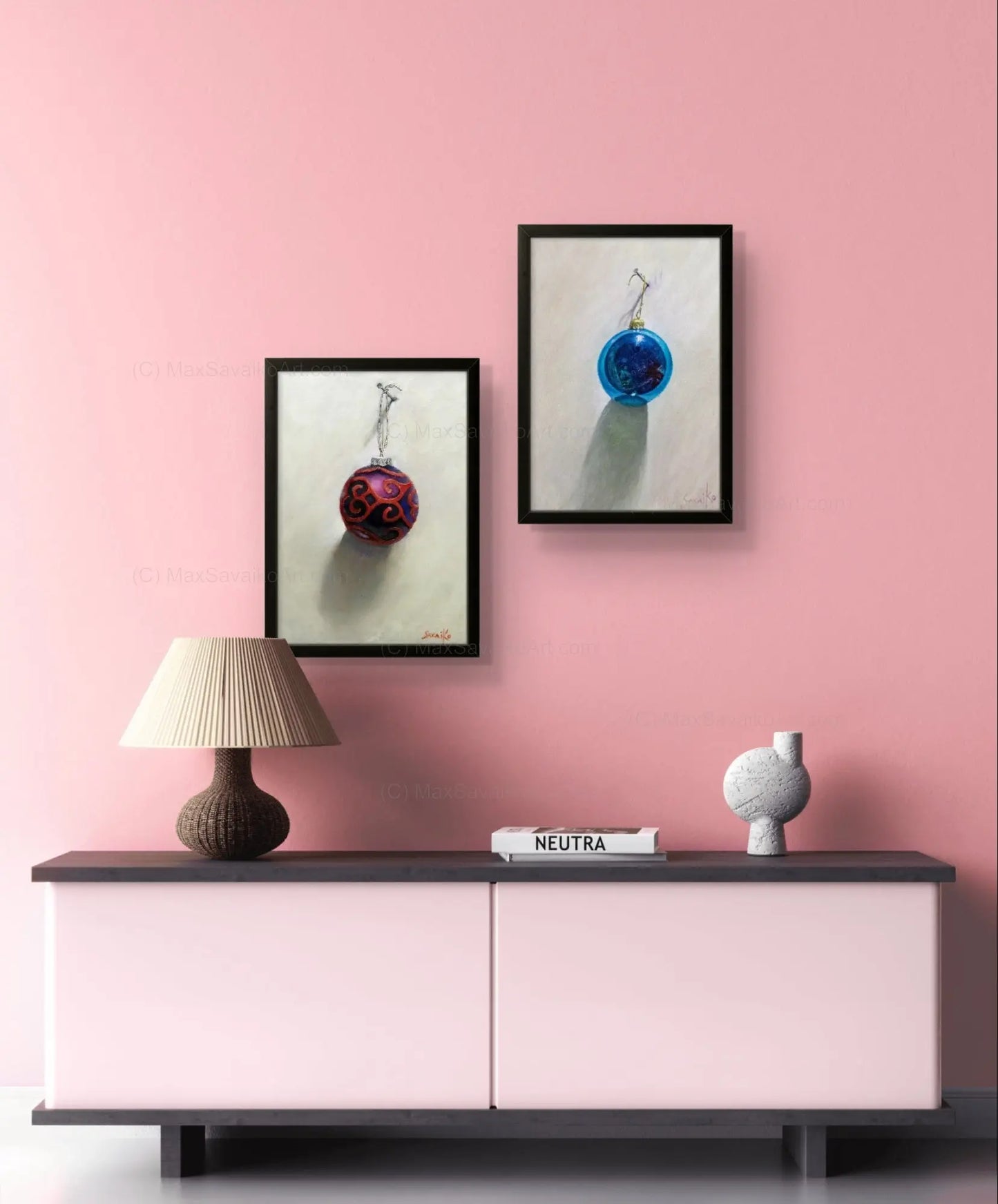 Christmas Ball Art It feels like Santa Was Here oil painting Max Savaiko Art