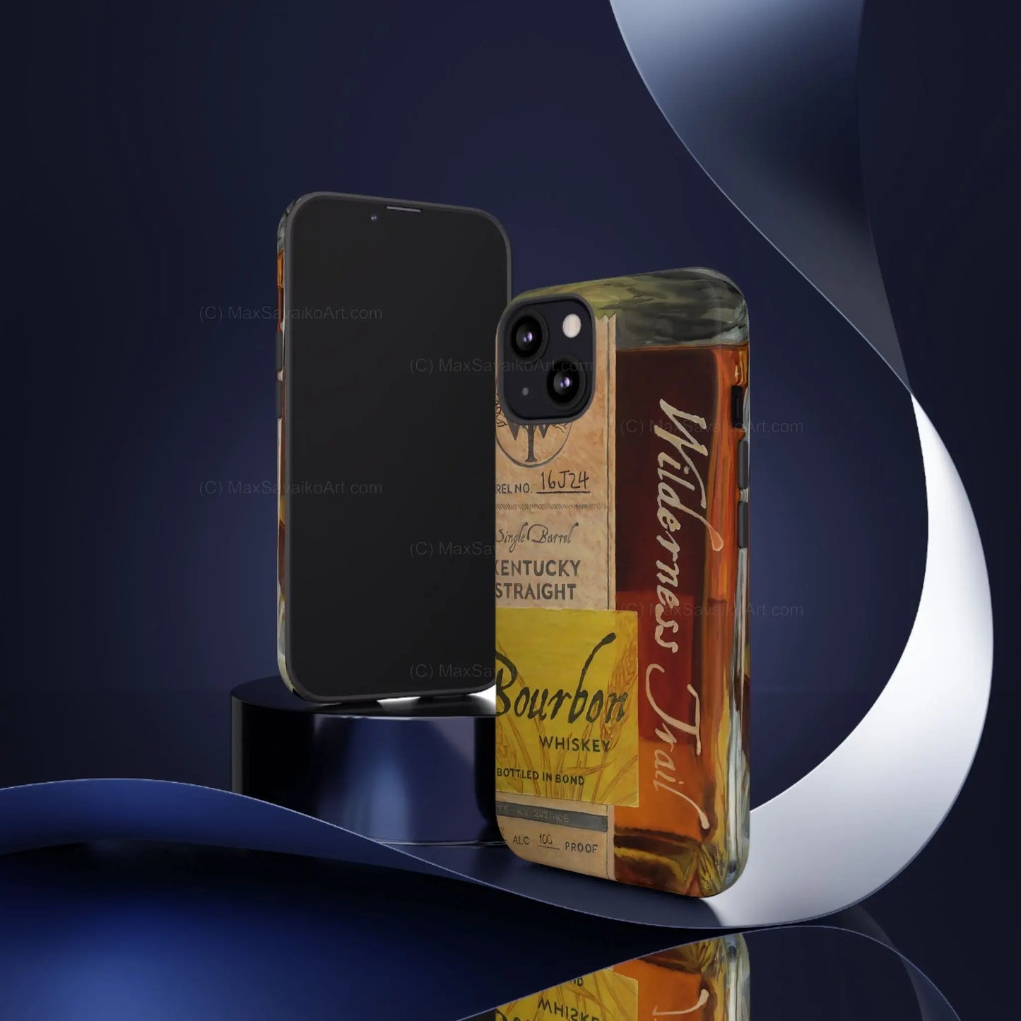 Custom Phone Case Wilderness Trail Bourbon Honey Barrel Art Printify