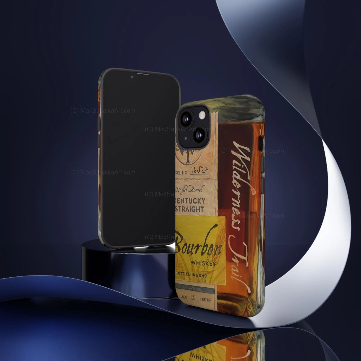 Custom Phone Case Wilderness Trail Bourbon Honey Barrel Art Printify