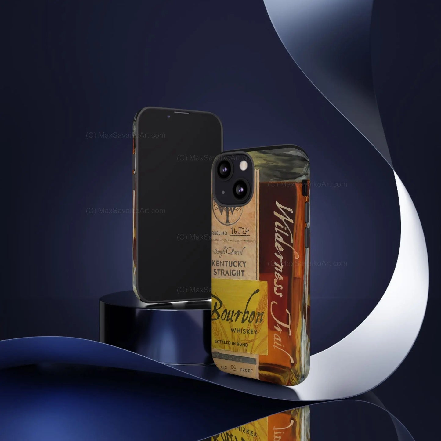 Custom Phone Case Wilderness Trail Bourbon Honey Barrel Art Printify