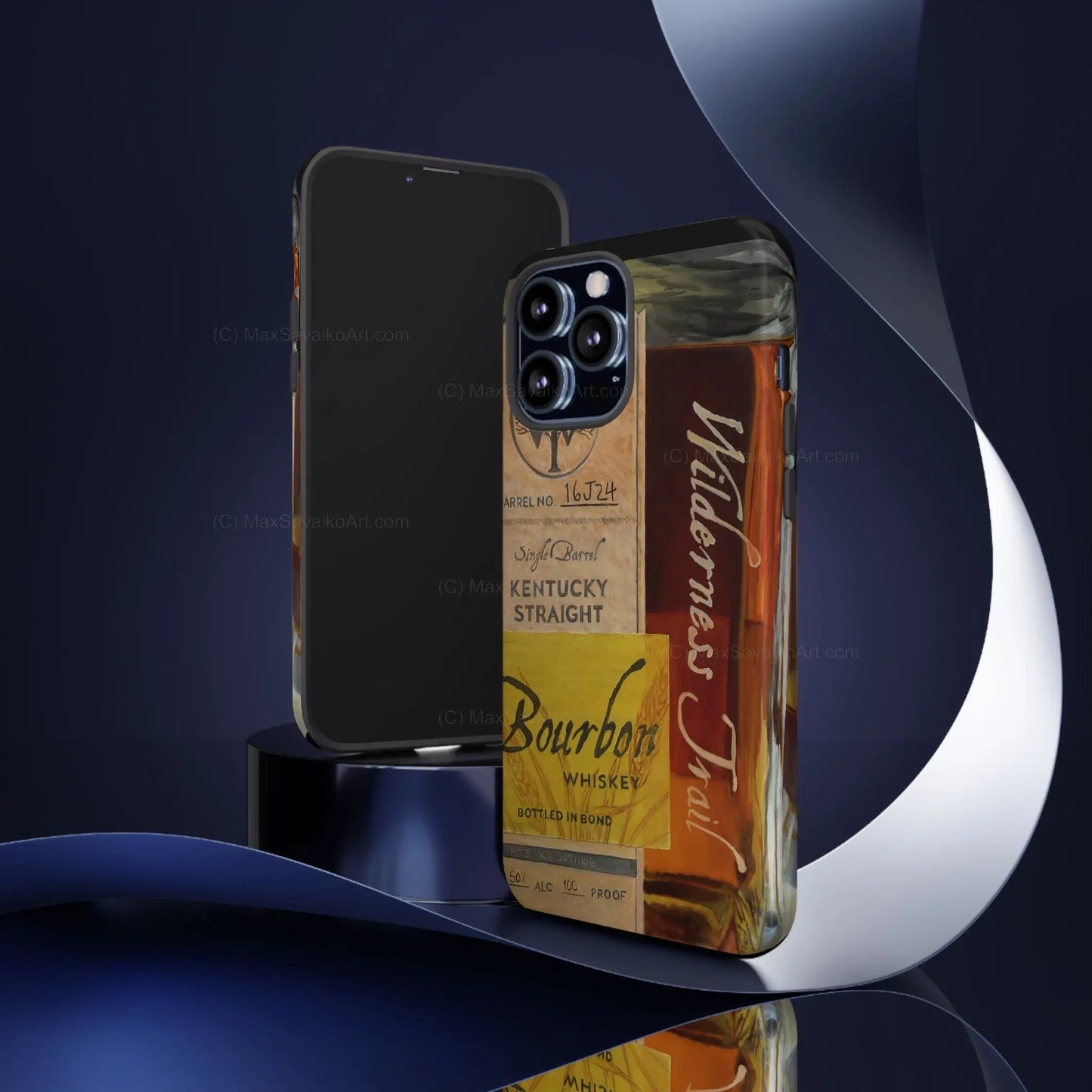 Custom Phone Case Wilderness Trail Bourbon Honey Barrel Art Printify