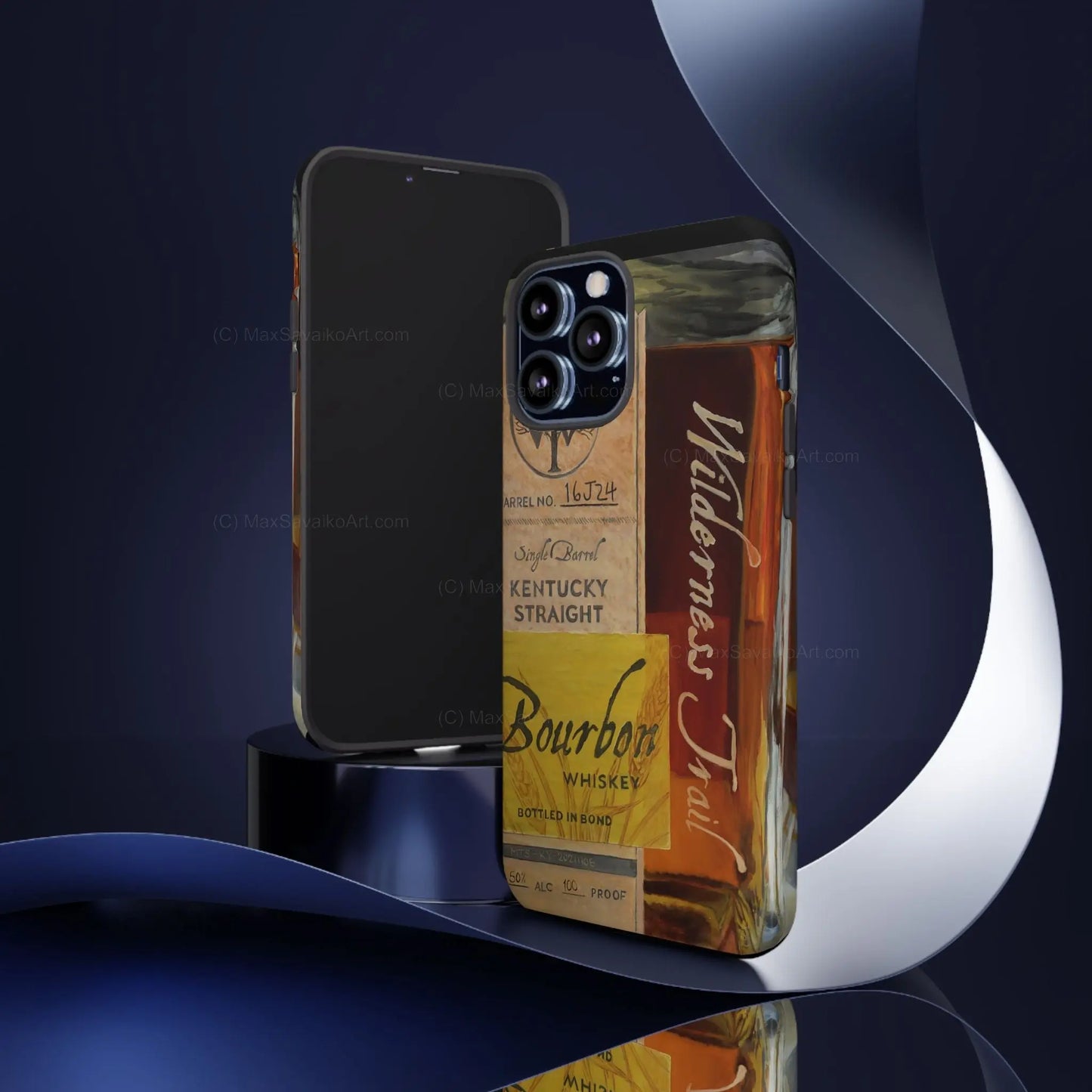 Custom Phone Case Wilderness Trail Bourbon Honey Barrel Art Printify