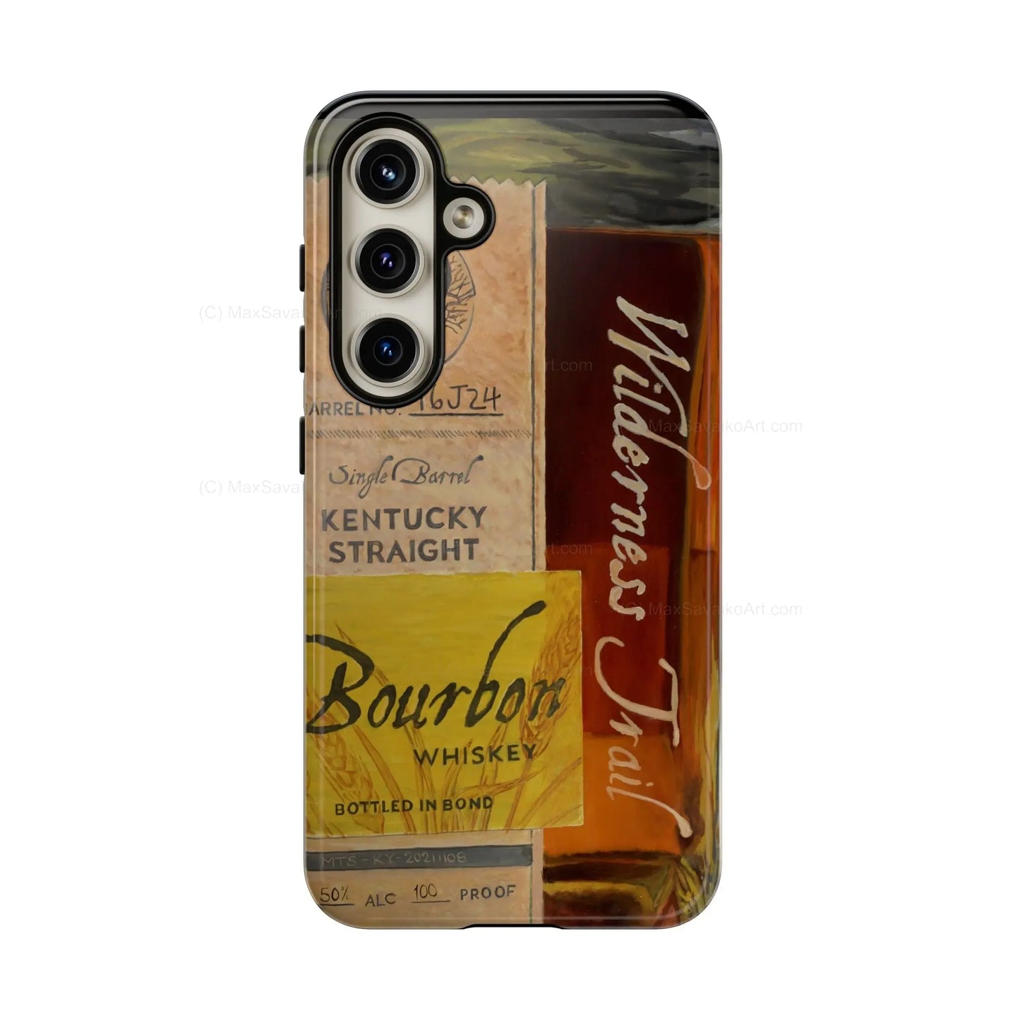 Custom Phone Case Wilderness Trail Bourbon Honey Barrel Art Printify