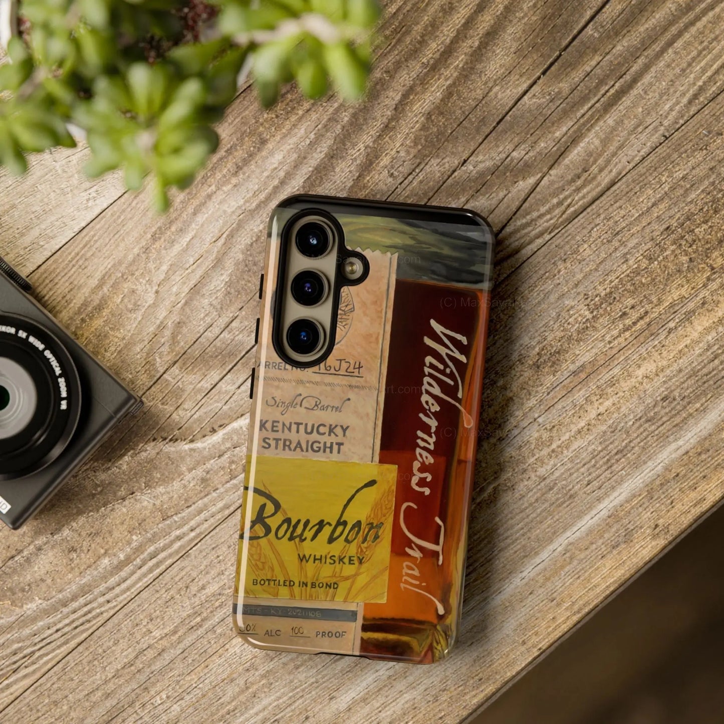 Custom Phone Case Wilderness Trail Bourbon Honey Barrel Art Printify