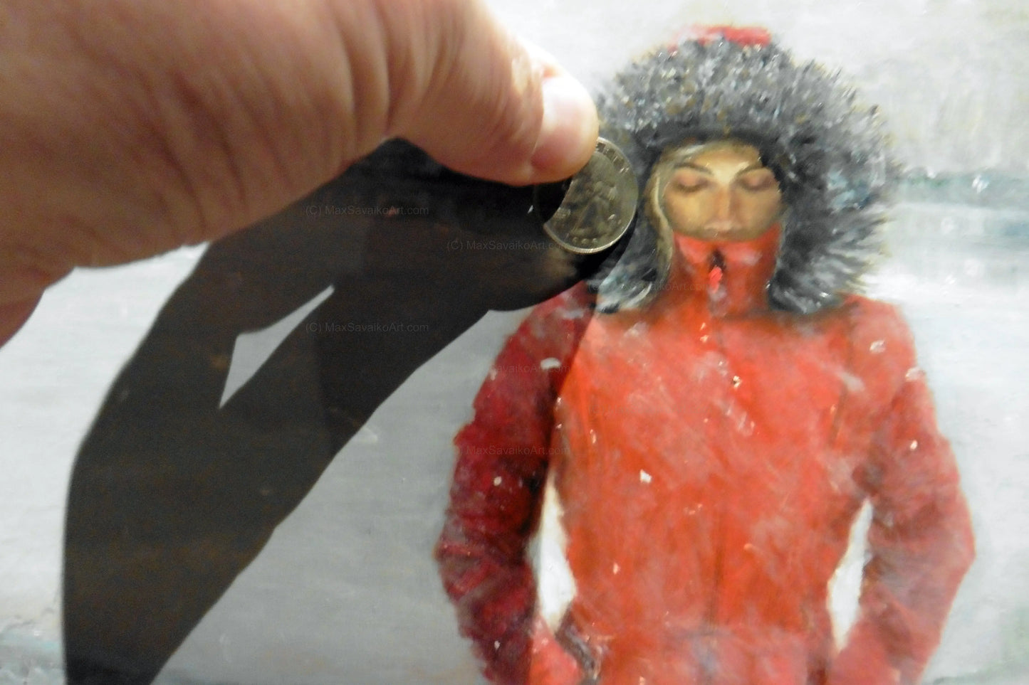 Figurative Landscape Painting - Snow Angel Max Savaiko Art