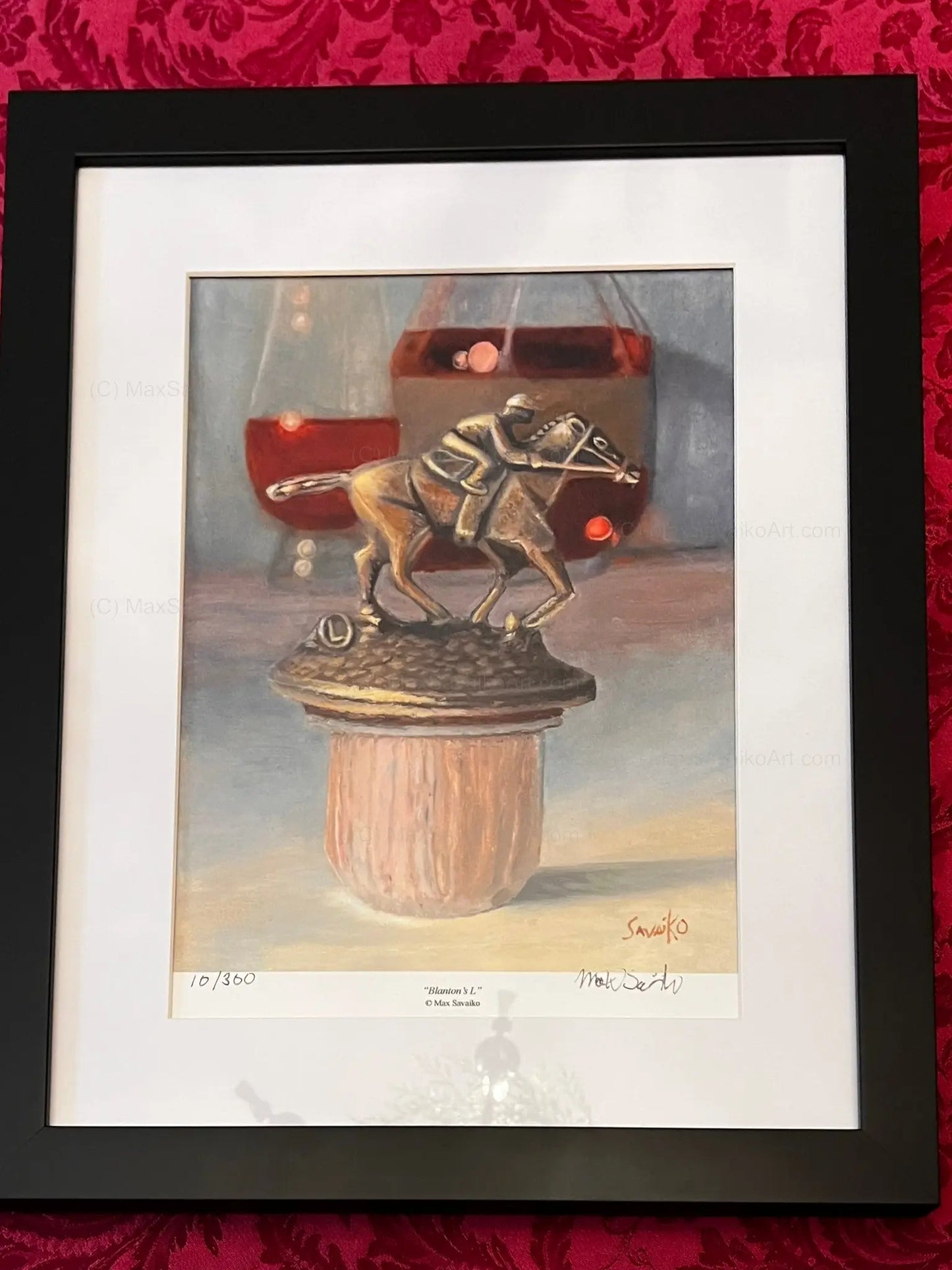 Framed Art Blanton's letter L Max Savaiko Art Gallery