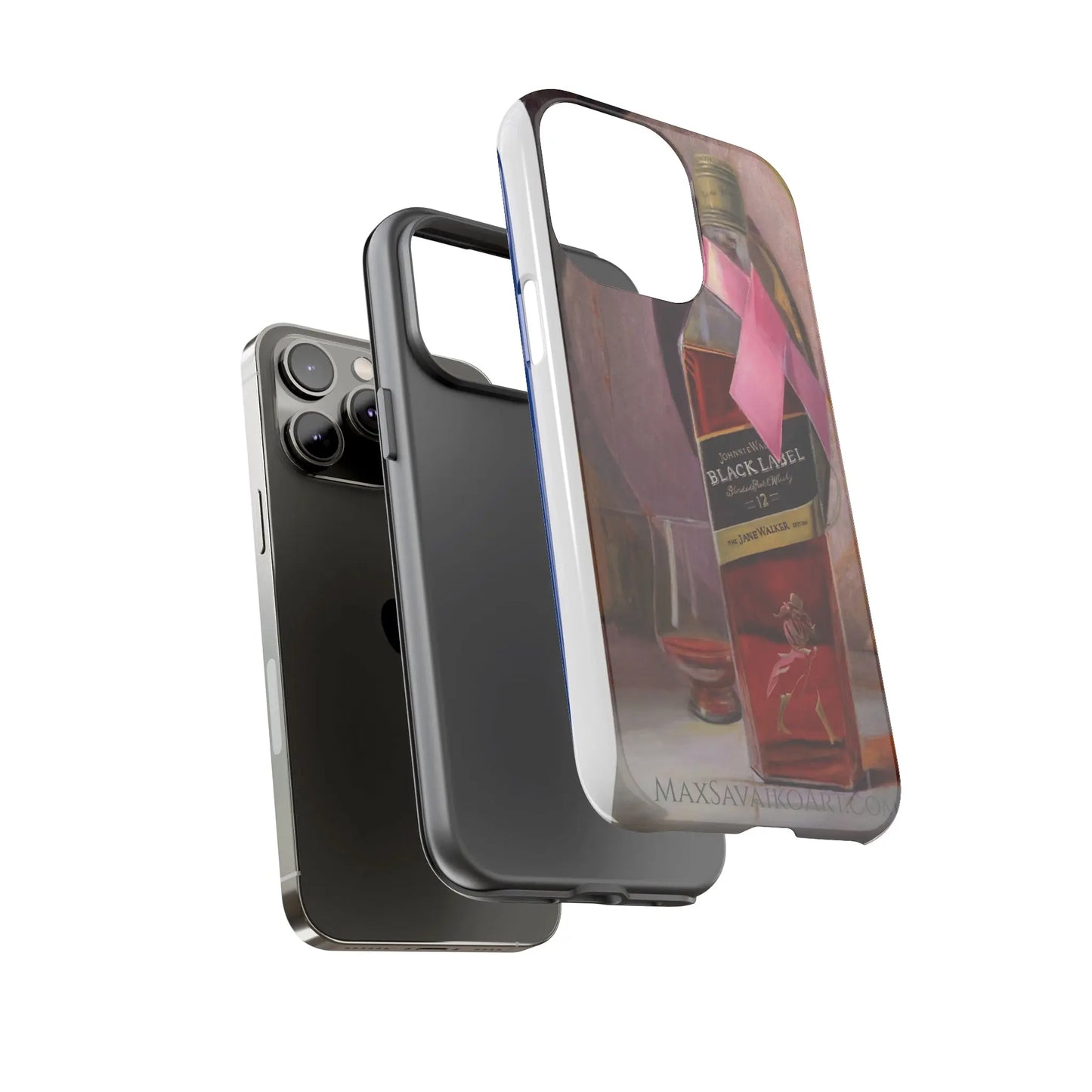 Johnnie Walker Scotch Walk with Jane Tough phone case by Max Savaiko