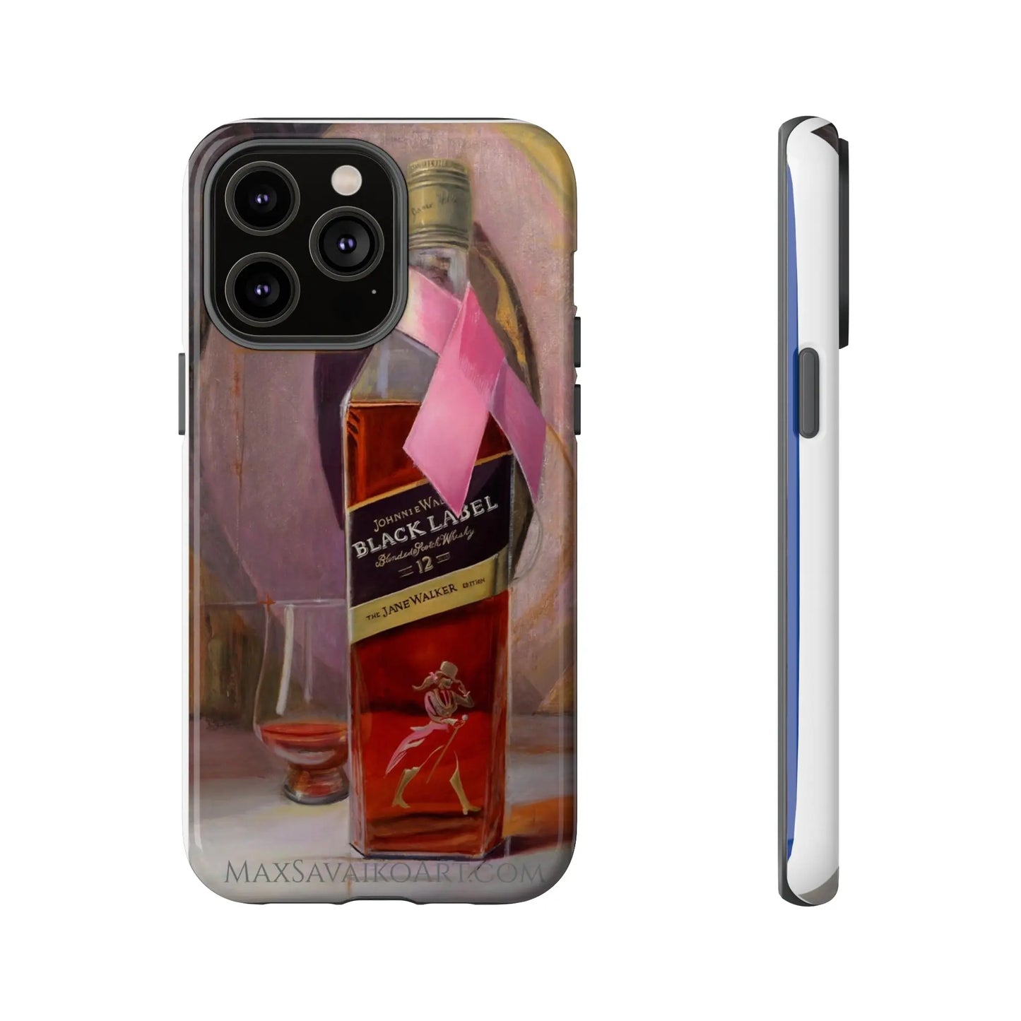 Johnnie Walker Scotch Walk with Jane Tough phone case by Max Savaiko