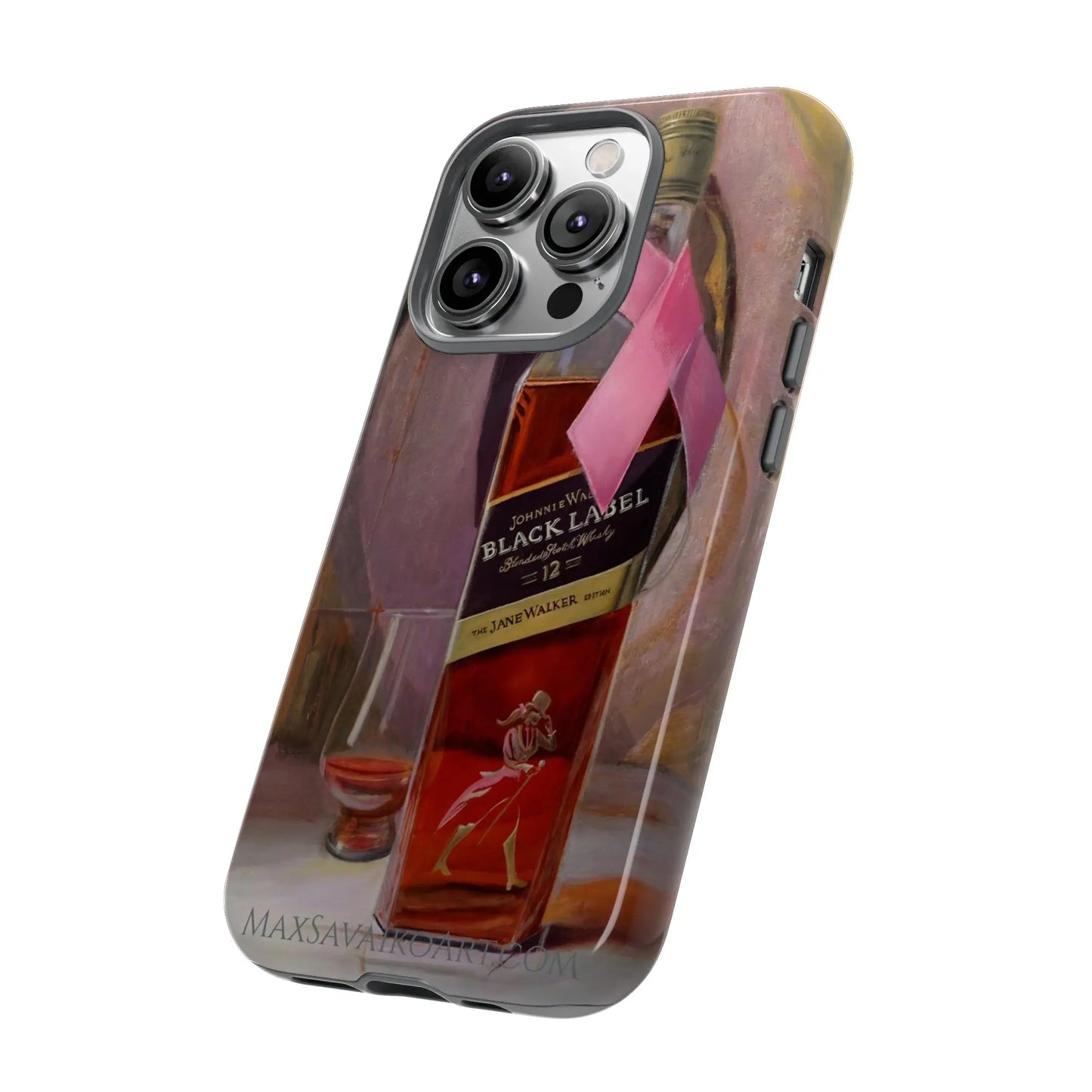 Johnnie Walker Scotch Walk with Jane Tough phone case by Max Savaiko