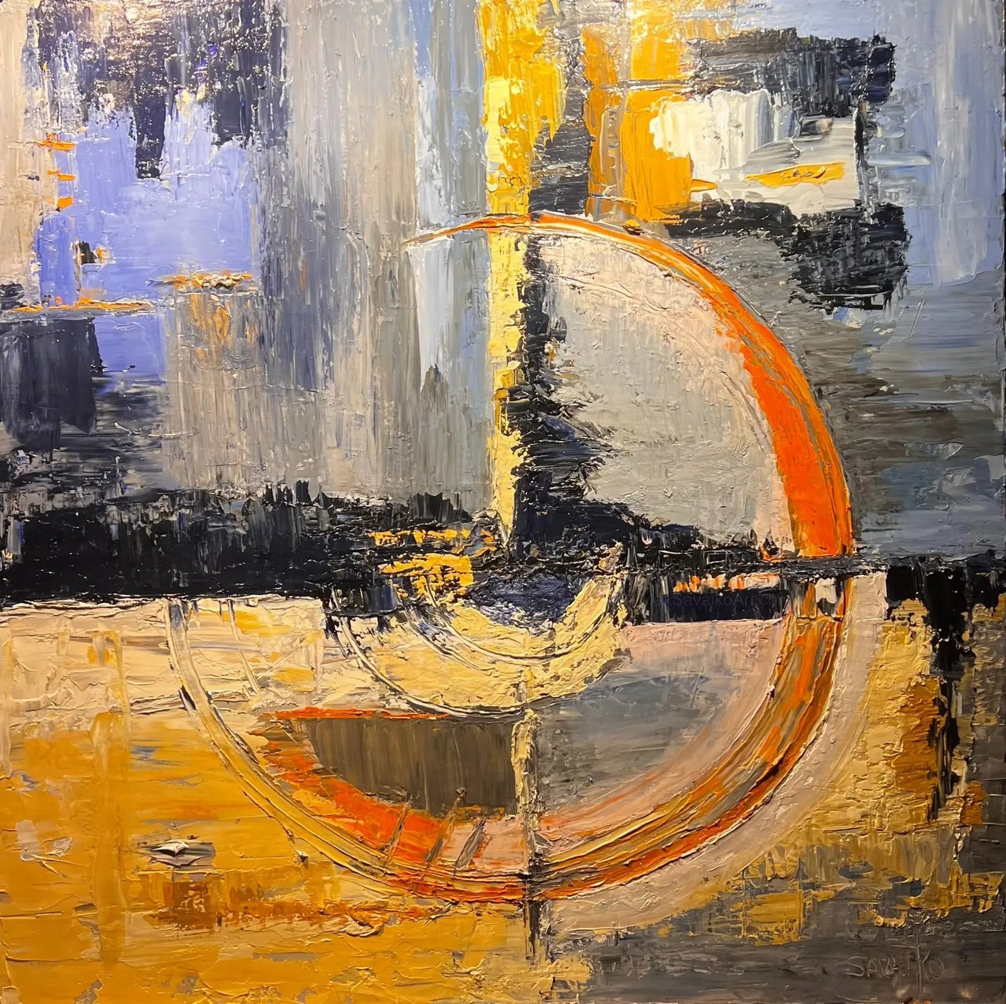 Large Abstract wall art Peace Compass 2 Max Savaiko Art Gallery