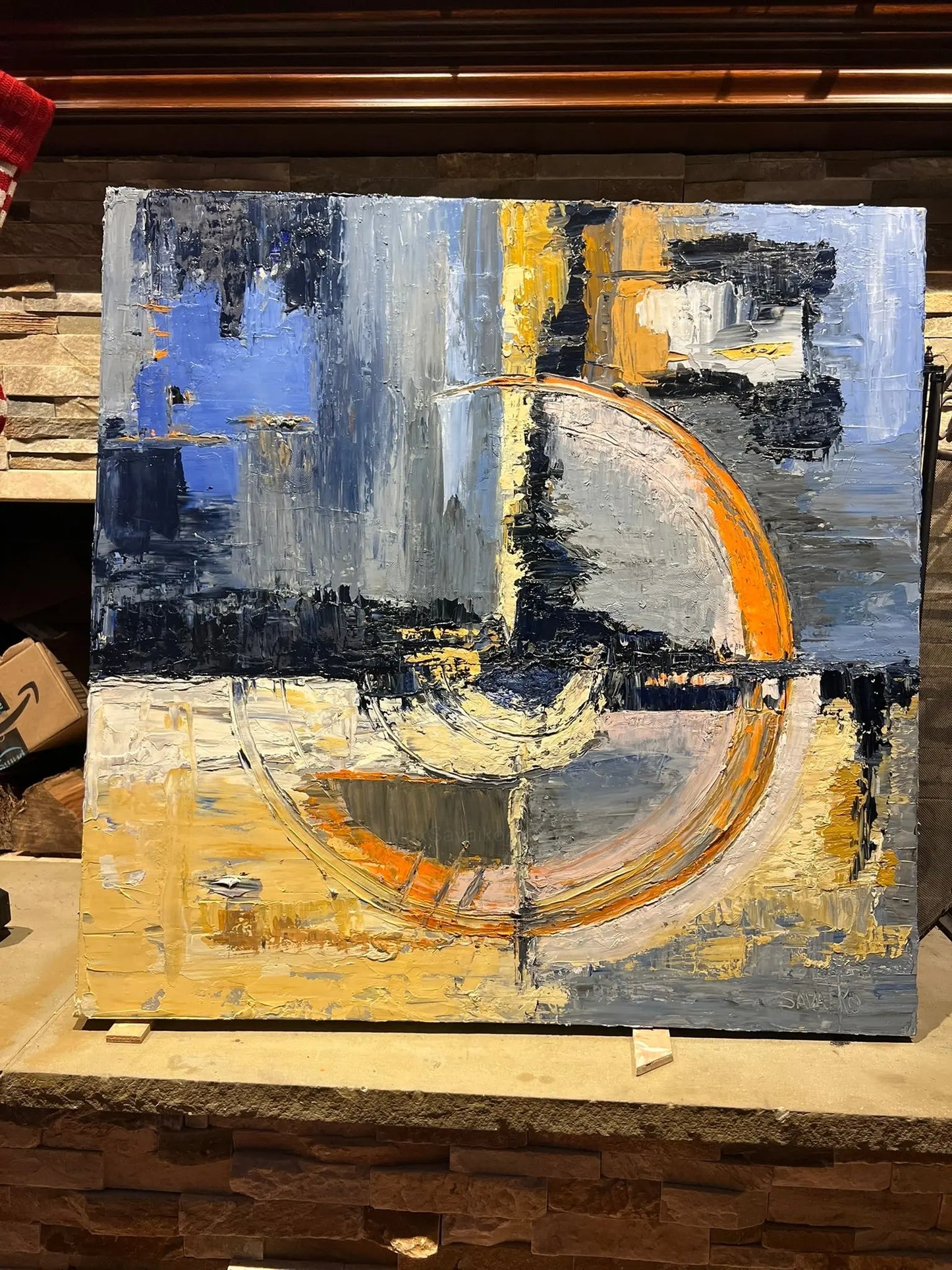 Large Abstract wall art Peace Compass 2 Max Savaiko Art Gallery