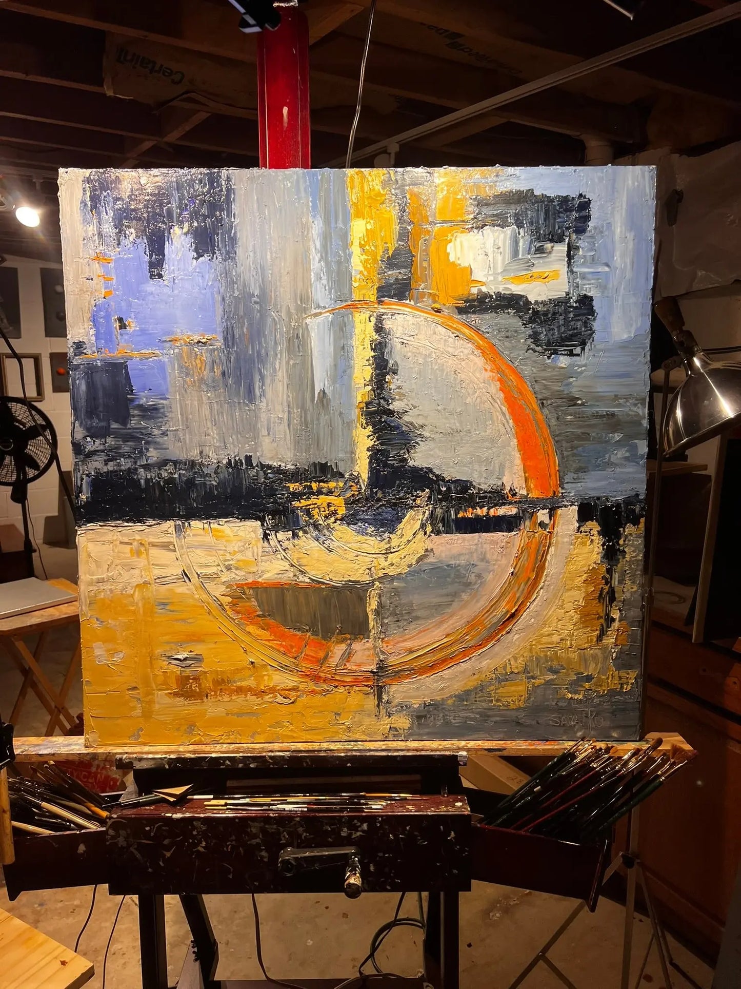 Large Abstract wall art Peace Compass 2 Max Savaiko Art Gallery