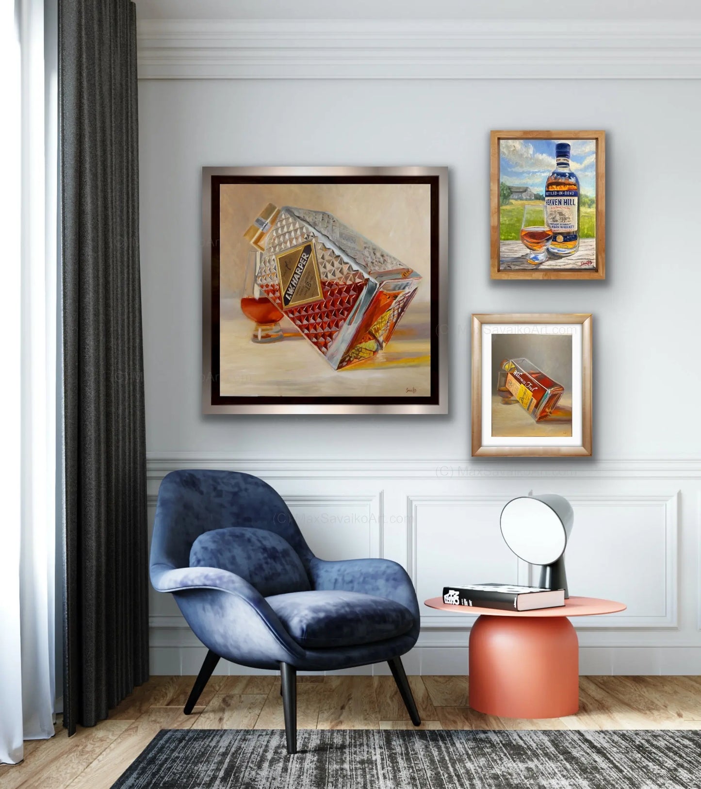 Limited Edition Art IW Harper Distillery Bourbon Bottoms Up Max Savaiko Art