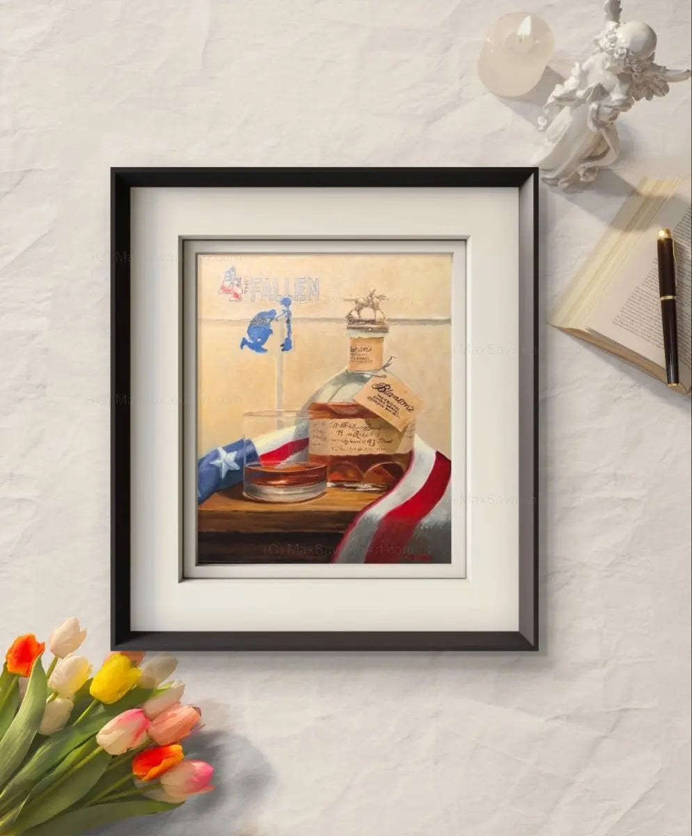 Limited Edition Blantons Bourbon 4 The Fallen Canvas Print MaxSavaikoArt.com