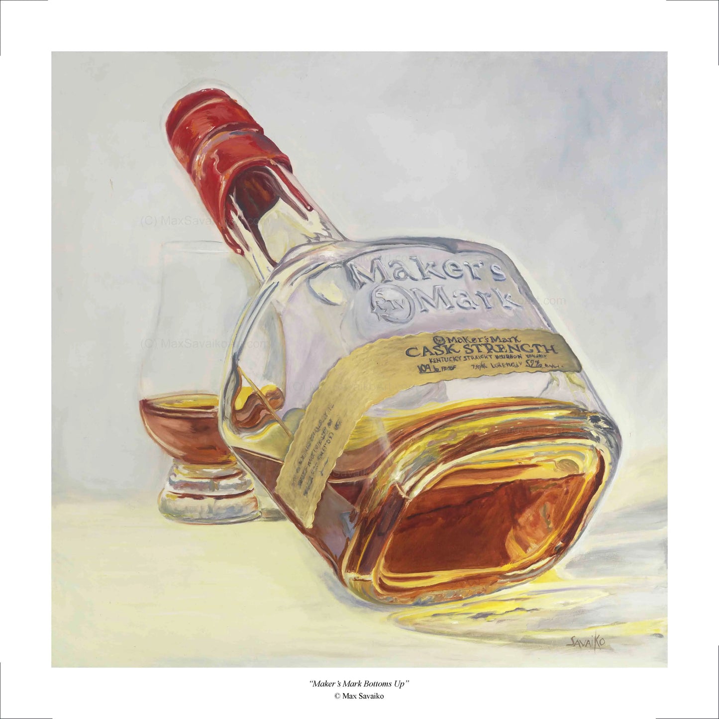 Limited Edition Makers Mark Kentucky Straight Bottoms Up Granite
