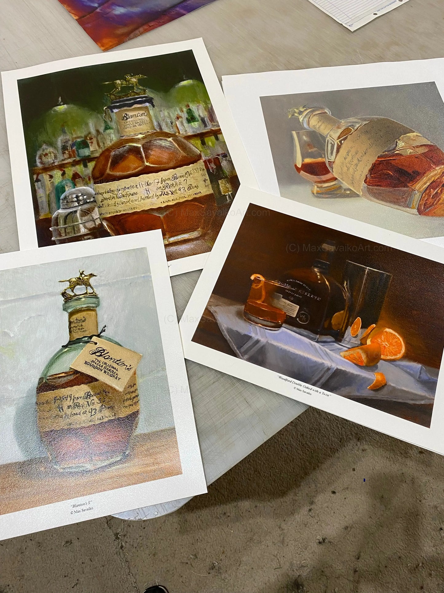 Limited Edition Print - Blanton's Bourbon Letter A At the bar MaxSavaikoArt.com