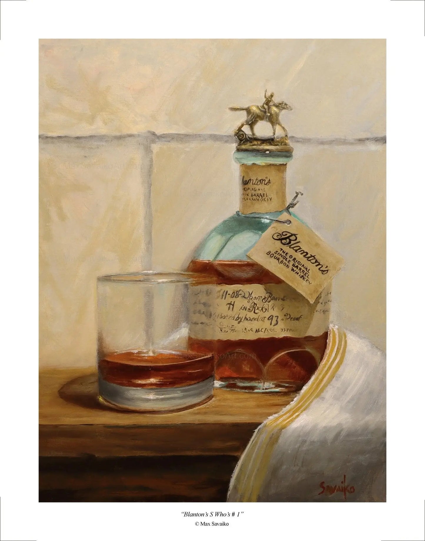 Limited Edition Print Colonel Albert Blanton Single Barrel MaxSavaikoArt.com
