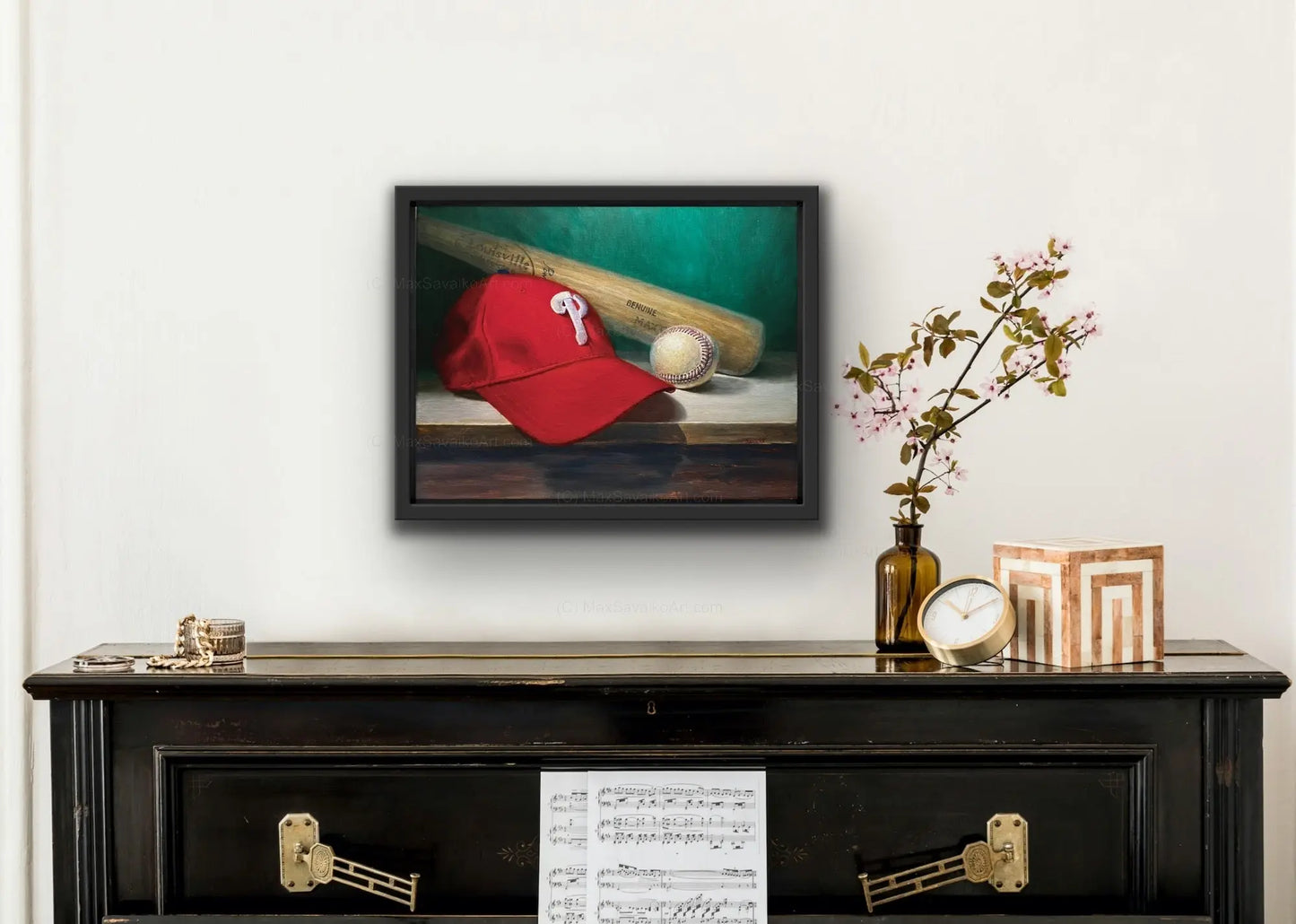 Limited Edition Print - Play Ball! Philadelphia Phillies cap and ball Granite