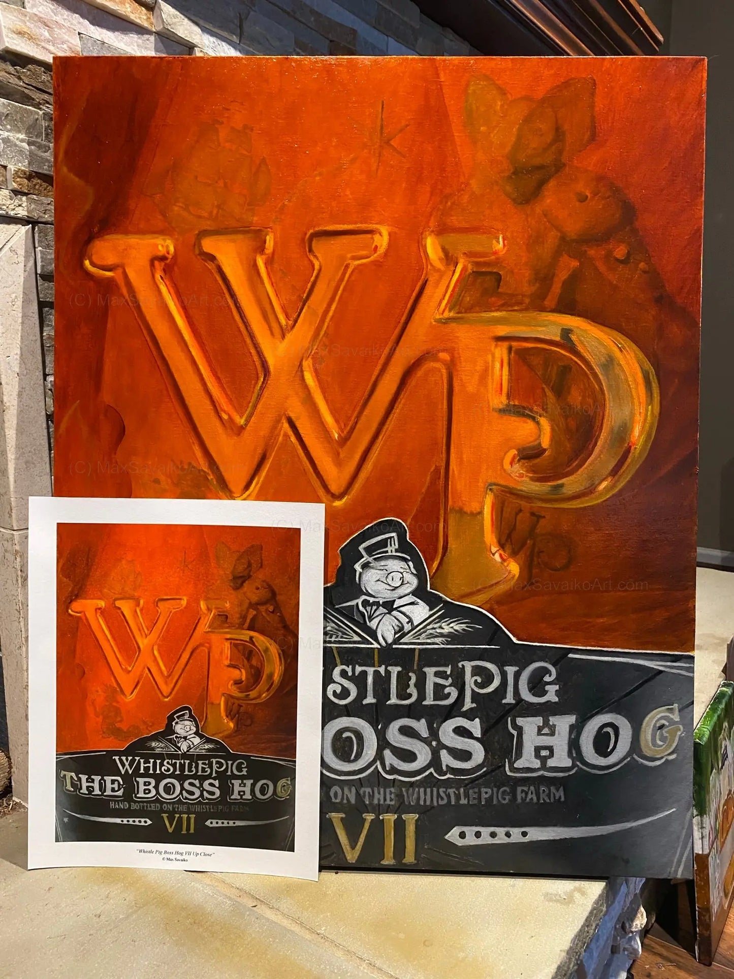 Limited Edition Print WhistlePig Boss Hog VII Up Close Max Savaiko Art