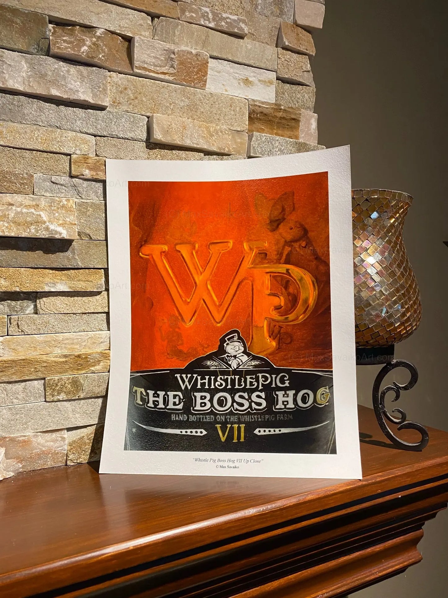 Limited Edition Print WhistlePig Boss Hog VII Up Close Max Savaiko Art