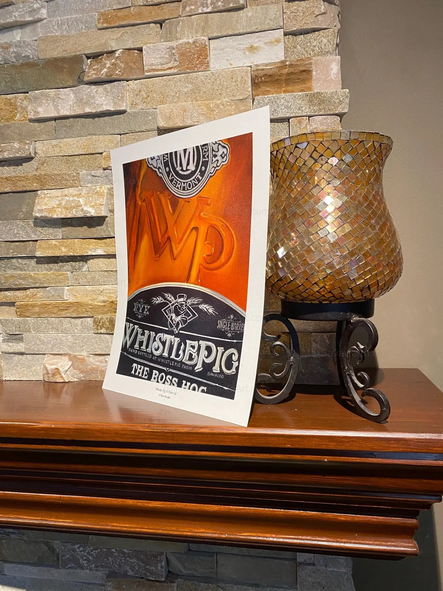Limited Edition Whiskey Print WhistlePig Boss Hog II Close Max Savaiko Art
