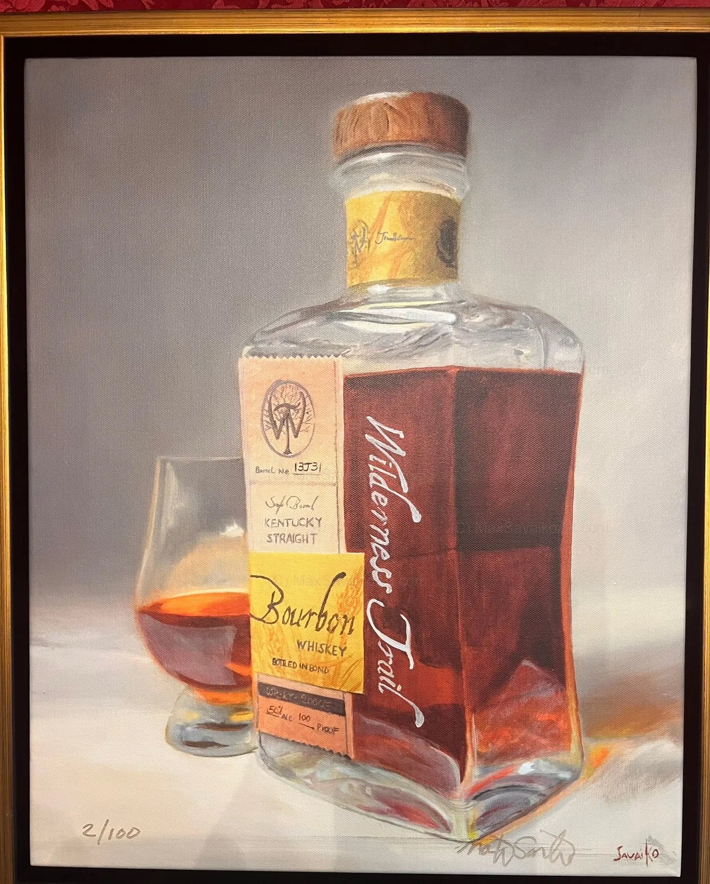 Limited Edition Wilderness Trail Distillery Bourbon Whiskey Art Granite