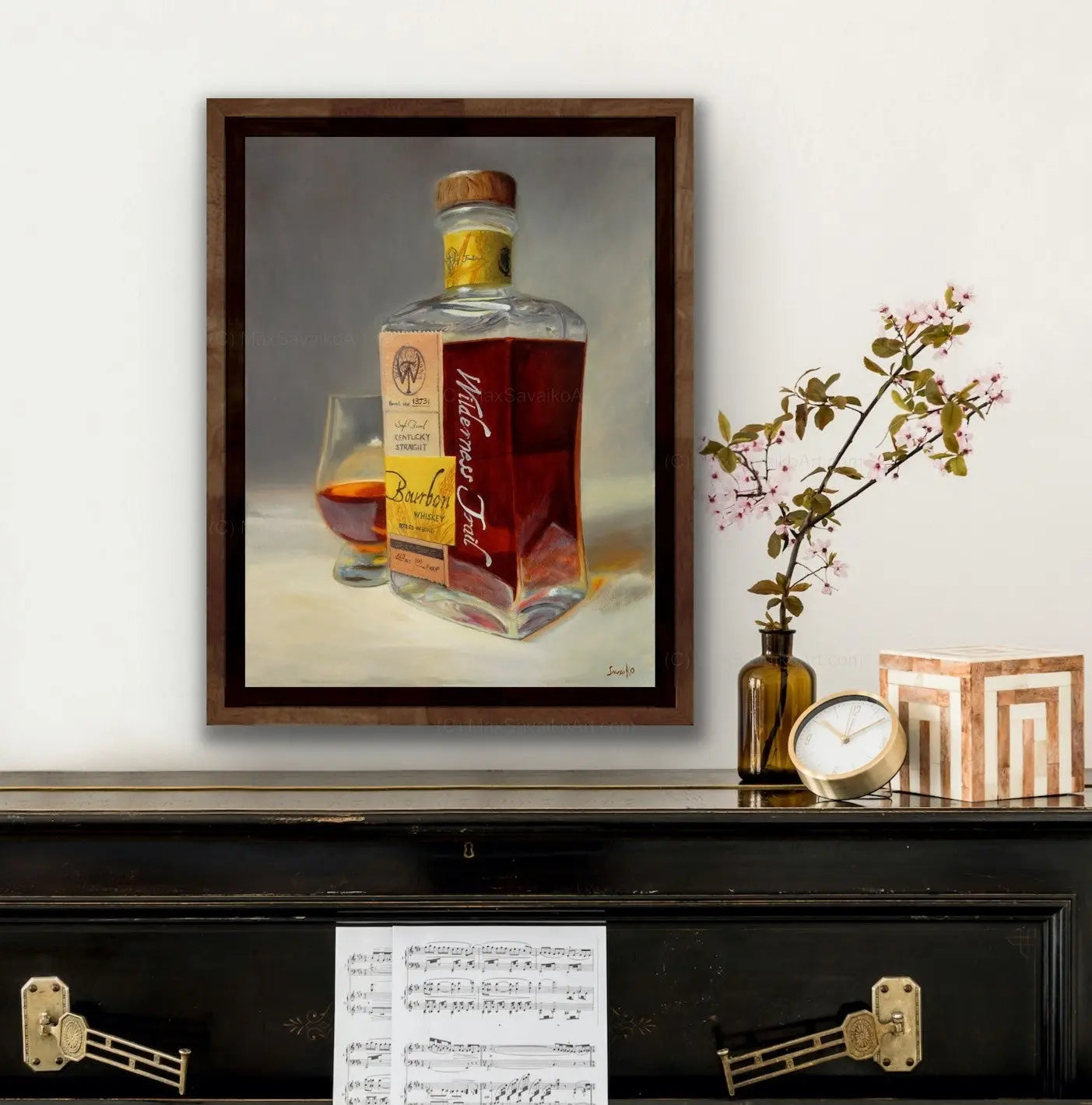 Limited Edition Wilderness Trail Distillery Bourbon Whiskey Art Granite