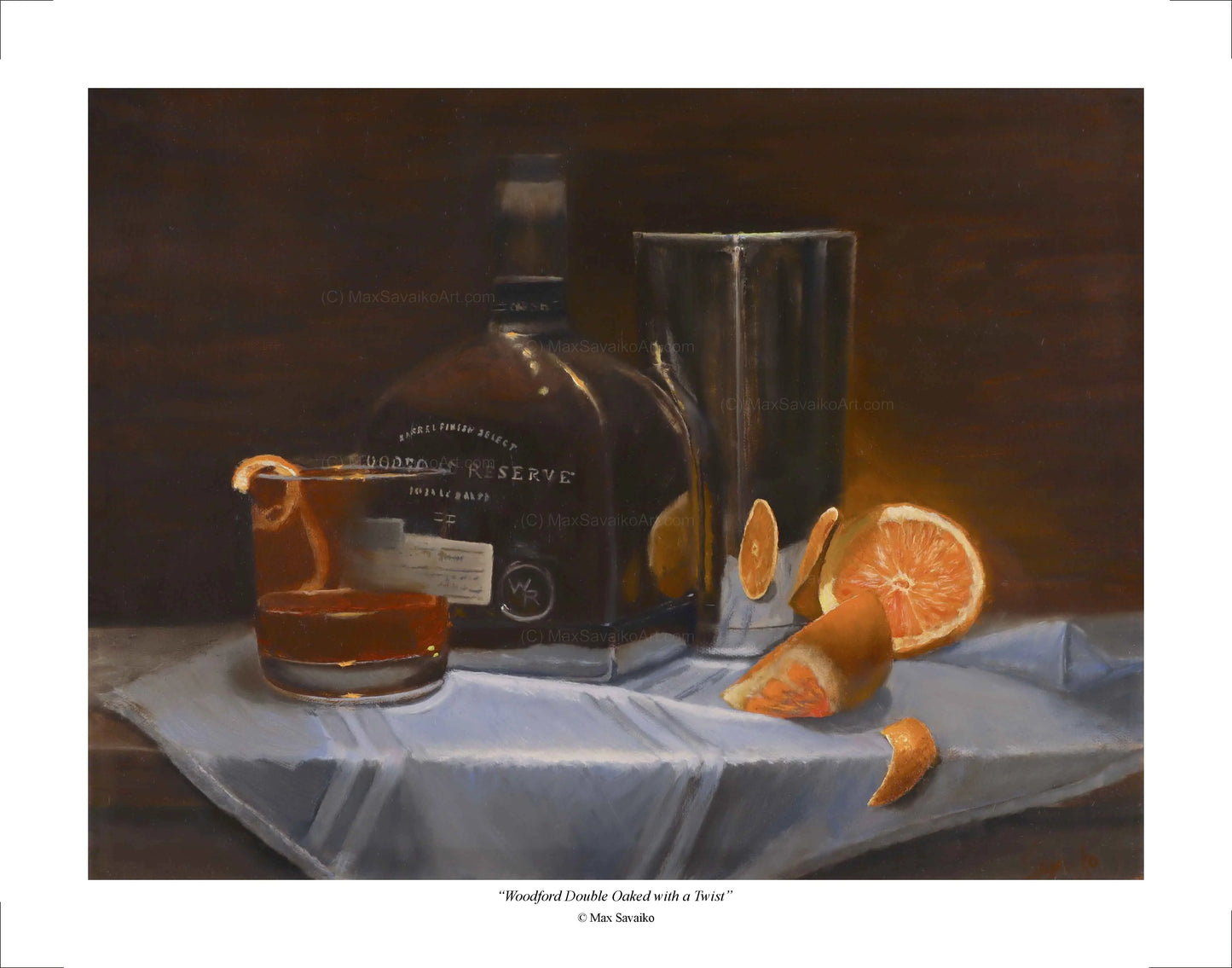Limited Edition Woodford Reserve Double Oaked Bourbon Art Granite