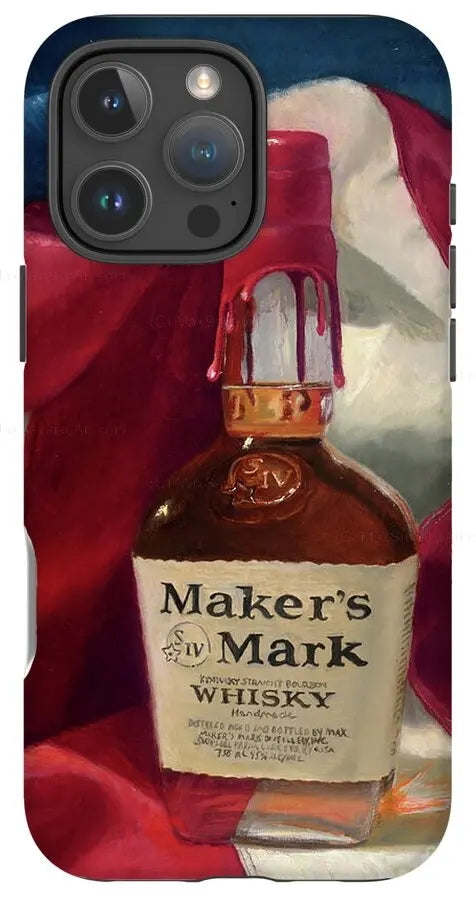 Custom Phone Case - Maker's Mark Distillery Red White and Bourbon - Max Savaiko Art Gallery