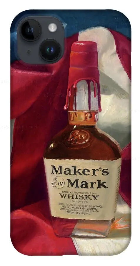 Custom Phone Case - Maker's Mark Distillery Red White and Bourbon - Max Savaiko Art Gallery