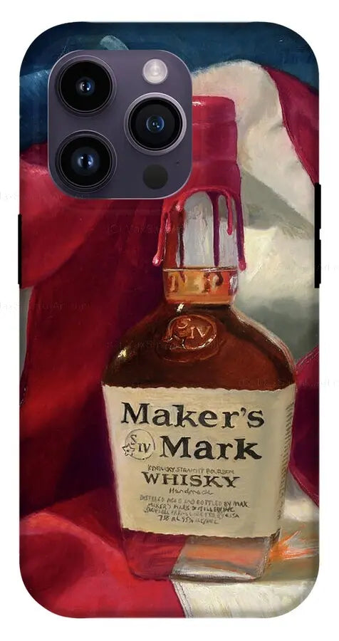 Custom Phone Case - Maker's Mark Distillery Red White and Bourbon - Max Savaiko Art Gallery