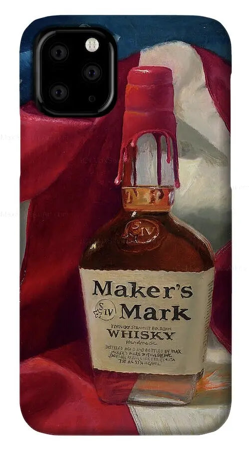 Custom Phone Case - Maker's Mark Distillery Red White and Bourbon - Max Savaiko Art Gallery