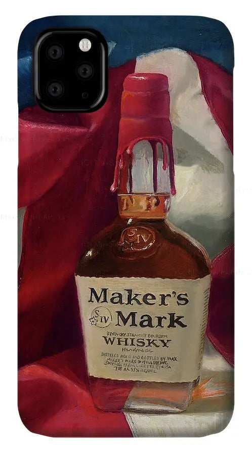 Custom Phone Case - Maker's Mark Distillery Red White and Bourbon - Max Savaiko Art Gallery